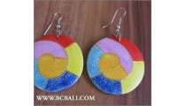 Fashion Earring Wood Painting Bali